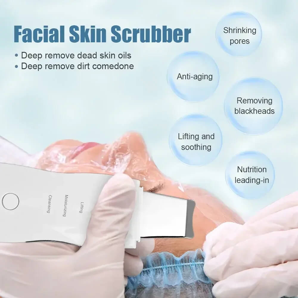 Deep Vibrate Skin Scrubber Facial Cleaner Shovel Spatula Not Ultrasonic Face Scrubberpeeling Blackhead Remover Facial Ma Ssager