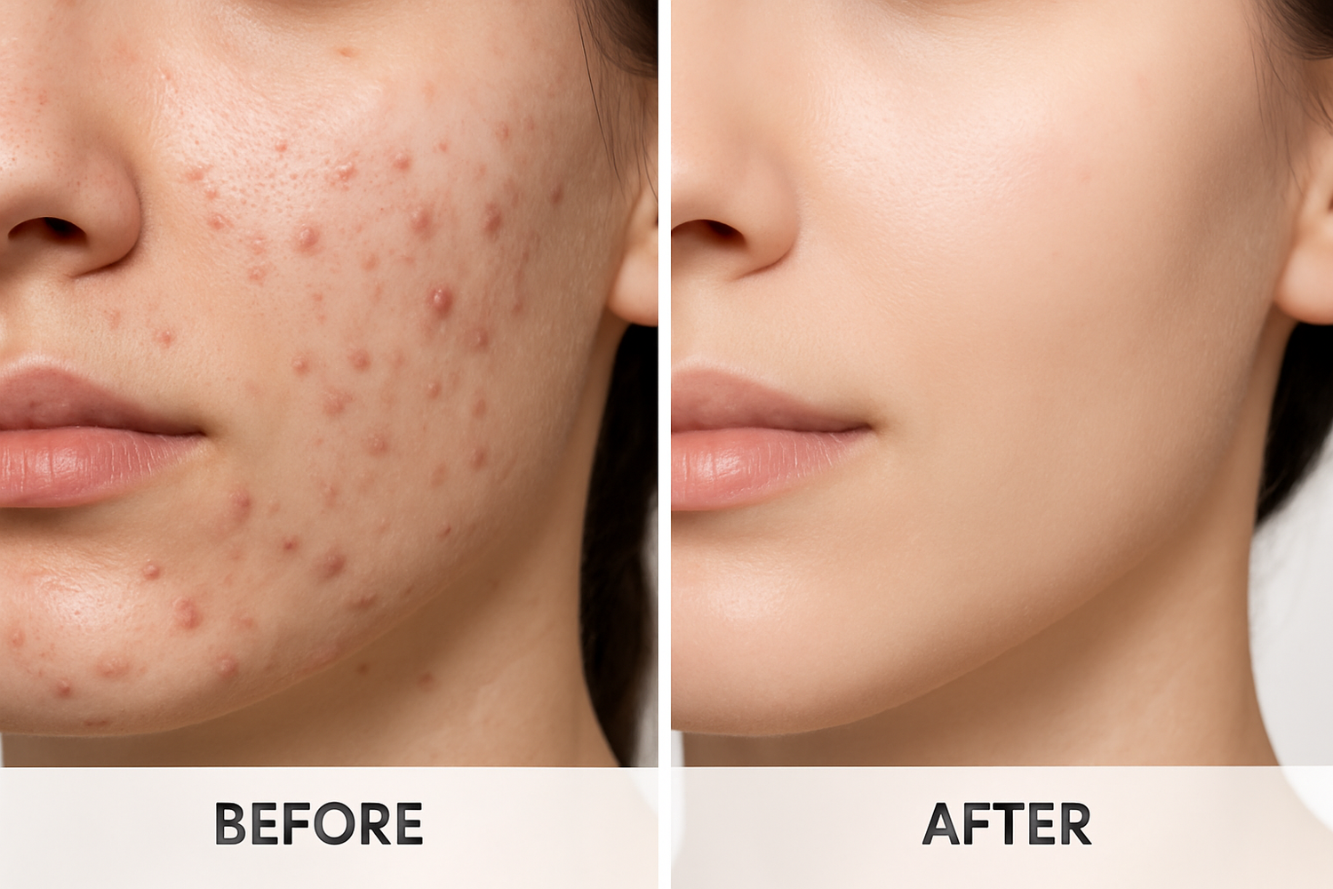 REALISTIC BEFORE AND AFTER FOR ACNE SKIN